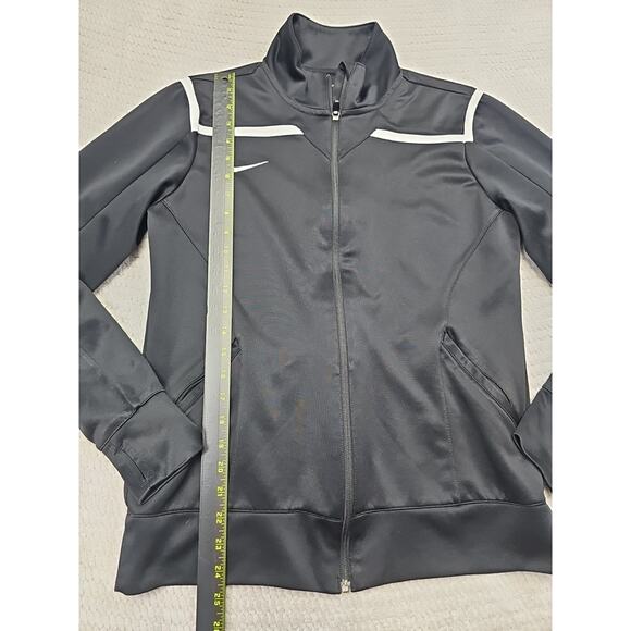 Nike Sweatshirt Womens Large Black Track Jacket Full Zip - Picture 2 of 7